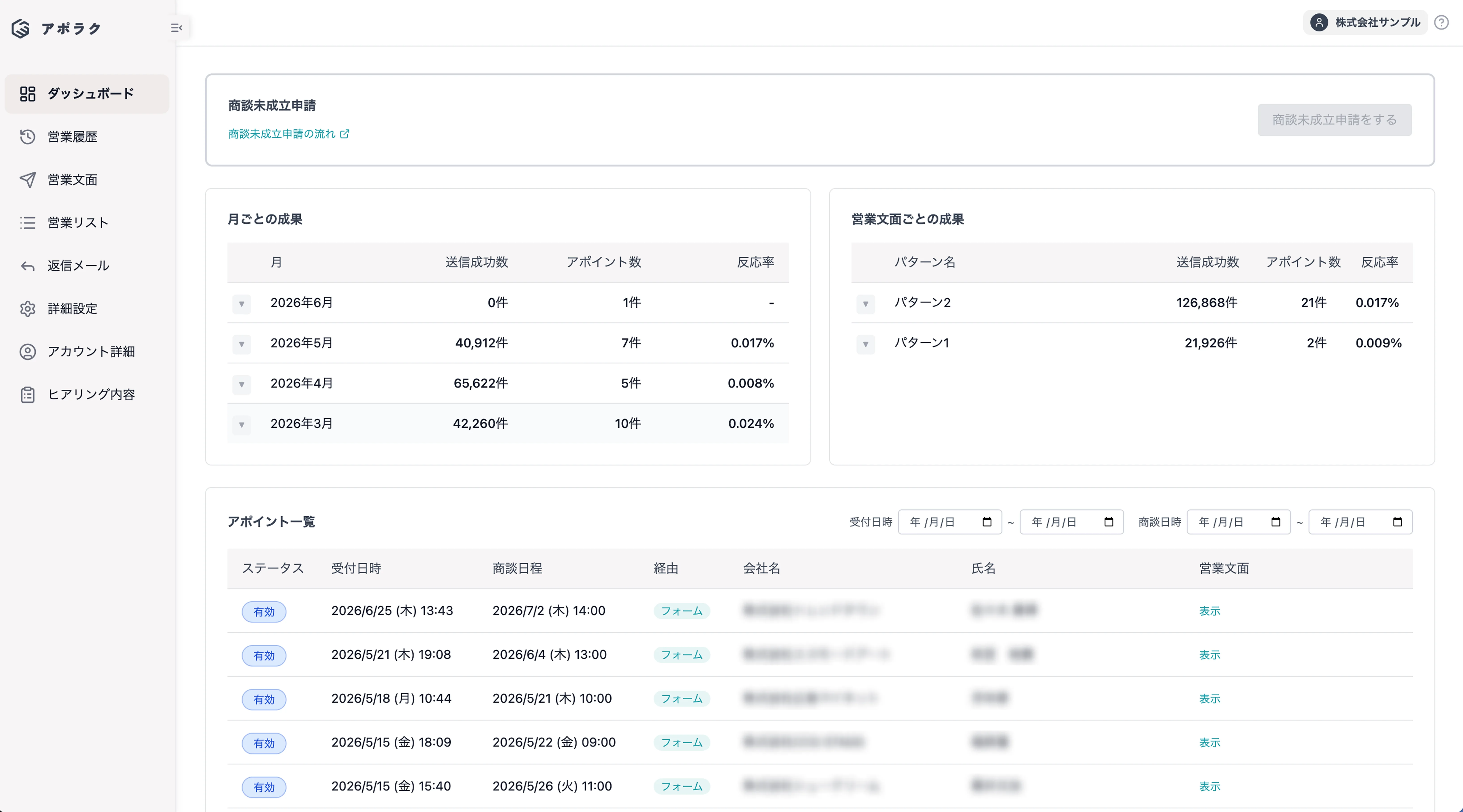 アポラク無料デモ